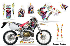 Dirt Bike Graphics Kit Decal Sticker Wrap For Honda CRM250AR 1996-1999 EDHLK WHITE-atv motorcycle utv parts accessories gear helmets jackets gloves pantsAll Terrain Depot