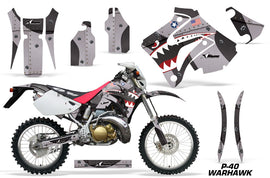 Dirt Bike Graphics Kit Decal Sticker Wrap For Honda CRM250AR 1996-1999 WARHAWK BLACK-atv motorcycle utv parts accessories gear helmets jackets gloves pantsAll Terrain Depot