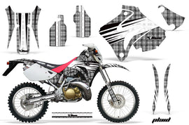 Dirt Bike Graphics Kit Decal Sticker Wrap For Honda CRM250AR 1996-1999 PLAID SILVER-atv motorcycle utv parts accessories gear helmets jackets gloves pantsAll Terrain Depot