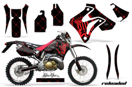 Graphics Kit Decal Sticker Wrap + # Plates For Honda CRM250AR 1996-1999 RELOADED RED BLACK-atv motorcycle utv parts accessories gear helmets jackets gloves pantsAll Terrain Depot