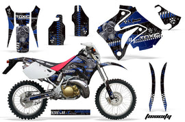 Dirt Bike Graphics Kit Decal Sticker Wrap For Honda CRM250AR 1996-1999 TOXIC BLUE BLACK-atv motorcycle utv parts accessories gear helmets jackets gloves pantsAll Terrain Depot