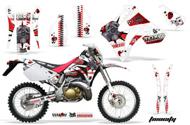 Dirt Bike Graphics Kit Decal Sticker Wrap For Honda CRM250AR 1996-1999 TOXIC RED WHITE-atv motorcycle utv parts accessories gear helmets jackets gloves pantsAll Terrain Depot
