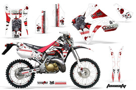 Graphics Kit Decal Sticker Wrap + # Plates For Honda CRM250AR 1996-1999 TOXIC RED WHITE-atv motorcycle utv parts accessories gear helmets jackets gloves pantsAll Terrain Depot