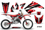 Dirt Bike Graphics Kit Decal Wrap For Honda CR125R CR250R 2002-2008 ATTACK RED