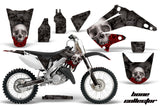 Dirt Bike Graphics Kit Decal Wrap For Honda CR125R CR250R 2002-2008 BONES BLACK