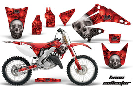 Dirt Bike Graphics Kit Decal Wrap For Honda CR125R CR250R 2002-2008 BONES RED-atv motorcycle utv parts accessories gear helmets jackets gloves pantsAll Terrain Depot