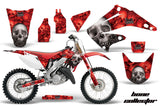 Dirt Bike Graphics Kit Decal Wrap For Honda CR125R CR250R 2002-2008 BONES RED