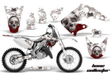 Dirt Bike Graphics Kit Decal Wrap For Honda CR125R CR250R 2002-2008 BONES WHITE
