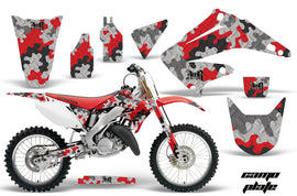 Dirt Bike Graphics Kit Decal Wrap For Honda CR125R CR250R 2002-2008 CAMOPLATE RED-atv motorcycle utv parts accessories gear helmets jackets gloves pantsAll Terrain Depot