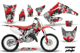 Dirt Bike Graphics Kit Decal Wrap For Honda CR125R CR250R 2002-2008 CAMOPLATE RED