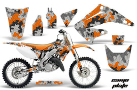Dirt Bike Graphics Kit Decal Wrap For Honda CR125R CR250R 2002-2008 CAMOPLATE ORANGE-atv motorcycle utv parts accessories gear helmets jackets gloves pantsAll Terrain Depot