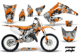 Dirt Bike Graphics Kit Decal Wrap For Honda CR125R CR250R 2002-2008 CAMOPLATE ORANGE