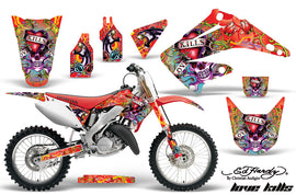 Dirt Bike Graphics Kit Decal Wrap For Honda CR125R CR250R 2002-2008 EDHLK RED-atv motorcycle utv parts accessories gear helmets jackets gloves pantsAll Terrain Depot