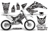 Dirt Bike Graphics Kit Decal Wrap For Honda CR125R CR250R 2002-2008 HISH WHITE