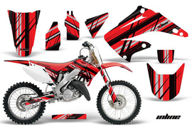 Dirt Bike Graphics Kit Decal Wrap For Honda CR125R CR250R 2002-2008 INLINE RED BLACK-atv motorcycle utv parts accessories gear helmets jackets gloves pantsAll Terrain Depot