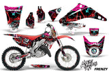 Graphics Kit Decal Wrap + # Plates For Honda CR125R CR250R 2002-2008 FRENZY RED