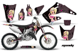 Dirt Bike Graphics Kit Decal Wrap For Honda CR125R CR250R 2002-2008 MANDY PINK BLACK