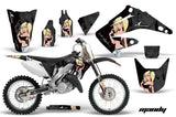 Dirt Bike Graphics Kit Decal Wrap For Honda CR125R CR250R 2002-2008 MANDY BLACK