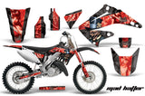 Dirt Bike Graphics Kit Decal Wrap For Honda CR125R CR250R 2002-2008 HATTER RED BLACK