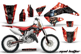 Dirt Bike Graphics Kit Decal Wrap For Honda CR125R CR250R 2002-2008 HATTER BLACK RED