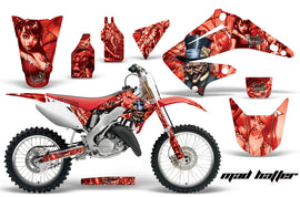 Dirt Bike Graphics Kit Decal Wrap For Honda CR125R CR250R 2002-2008 HATTER RED-atv motorcycle utv parts accessories gear helmets jackets gloves pantsAll Terrain Depot