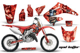 Dirt Bike Graphics Kit Decal Wrap For Honda CR125R CR250R 2002-2008 HATTER RED