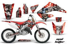 Load image into Gallery viewer, Dirt Bike Graphics Kit Decal Wrap For Honda CR125R CR250R 2002-2008 HATTER SILVER RED-atv motorcycle utv parts accessories gear helmets jackets gloves pantsAll Terrain Depot
