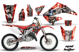 Dirt Bike Graphics Kit Decal Wrap For Honda CR125R CR250R 2002-2008 HATTER SILVER RED-atv motorcycle utv parts accessories gear helmets jackets gloves pantsAll Terrain Depot