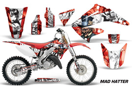 Dirt Bike Graphics Kit Decal Wrap For Honda CR125R CR250R 2002-2008 HATTER WHITE RED-atv motorcycle utv parts accessories gear helmets jackets gloves pantsAll Terrain Depot