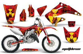 Dirt Bike Graphics Kit Decal Wrap For Honda CR125R CR250R 2002-2008 MELTDOWN YELLOW RED-atv motorcycle utv parts accessories gear helmets jackets gloves pantsAll Terrain Depot