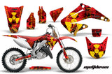 Dirt Bike Graphics Kit Decal Wrap For Honda CR125R CR250R 2002-2008 MELTDOWN YELLOW RED