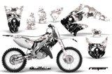 Dirt Bike Graphics Kit Decal Wrap For Honda CR125R CR250R 2002-2008 REAPER WHITE