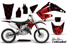 Dirt Bike Graphics Kit Decal Wrap For Honda CR125R CR250R 2002-2008 RELOADED RED BLACK-atv motorcycle utv parts accessories gear helmets jackets gloves pantsAll Terrain Depot
