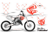 Dirt Bike Graphics Kit Decal Wrap For Honda CR125R CR250R 2002-2008 RELOADED RED WHITE