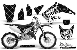Dirt Bike Graphics Kit Decal Wrap For Honda CR125R CR250R 2002-2008 RELOADED WHITE BLACK-atv motorcycle utv parts accessories gear helmets jackets gloves pantsAll Terrain Depot