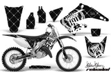 Dirt Bike Graphics Kit Decal Wrap For Honda CR125R CR250R 2002-2008 RELOADED WHITE BLACK