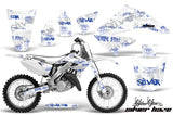 Dirt Bike Graphics Kit Decal Wrap For Honda CR125R CR250R 2002-2008 SSSH BLUE WHITE