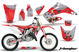 Dirt Bike Graphics Kit Decal Wrap For Honda CR125R CR250R 2002-2008 TBOMBER RED-atv motorcycle utv parts accessories gear helmets jackets gloves pantsAll Terrain Depot