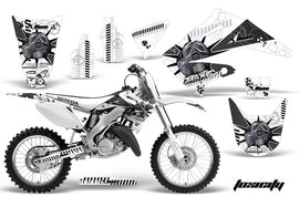 Dirt Bike Graphics Kit Decal Wrap For Honda CR125R CR250R 2002-2008 TOXIC BLACK WHITE-atv motorcycle utv parts accessories gear helmets jackets gloves pantsAll Terrain Depot
