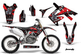 Dirt Bike Graphics Kit Decal Wrap For Honda CR125R CR250R 2002-2008 TOXIC RED BLACK