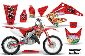 Dirt Bike Graphics Kit Decal Wrap For Honda CR125R CR250R 2002-2008 VEGAS RED-atv motorcycle utv parts accessories gear helmets jackets gloves pantsAll Terrain Depot