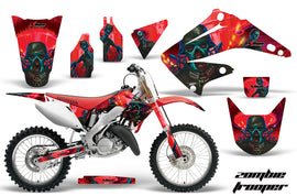 Dirt Bike Graphics Kit Decal Wrap For Honda CR125R CR250R 2002-2008 ZOMBIE RED-atv motorcycle utv parts accessories gear helmets jackets gloves pantsAll Terrain Depot