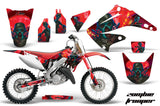 Dirt Bike Graphics Kit Decal Wrap For Honda CR125R CR250R 2002-2008 ZOMBIE RED