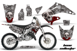 Graphics Kit Decal Wrap + # Plates For Honda CR125R CR250R 2002-2008 BONES SILVER-atv motorcycle utv parts accessories gear helmets jackets gloves pantsAll Terrain Depot