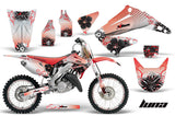 Graphics Kit Decal Wrap + # Plates For Honda CR125R CR250R 2002-2008 LUNA RED