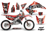 Graphics Kit Decal Wrap + # Plates For Honda CR125R CR250R 2002-2008 HATTER SILVER RED