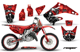 Graphics Kit Decal Wrap + # Plates For Honda CR125R CR250R 2002-2008 REAPER RED-atv motorcycle utv parts accessories gear helmets jackets gloves pantsAll Terrain Depot