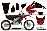 Graphics Kit Decal Wrap + # Plates For Honda CR125R CR250R 2002-2008 RELOADED RED BLACK