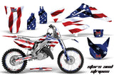Graphics Kit Decal Wrap + # Plates For Honda CR125R CR250R 2002-2008 USA FLAG