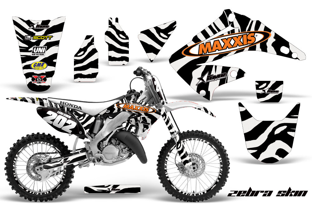 Graphics Kit Decal Wrap + # Plates For Honda CR125R CR250R 2002-2008 TRIBAL RED BLACK-atv motorcycle utv parts accessories gear helmets jackets gloves pantsAll Terrain Depot